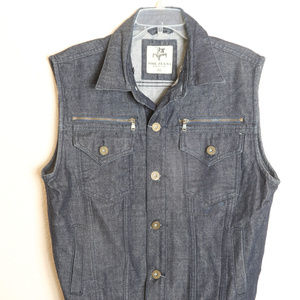 Tool Jeans Denim Vest Sz XL Button Down Sleeveless